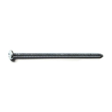 Midwest Fastener Sheet Metal Screw, #10 x 4 in, Zinc Plated Steel Pan Head Phillips Drive, 100 PK 50860